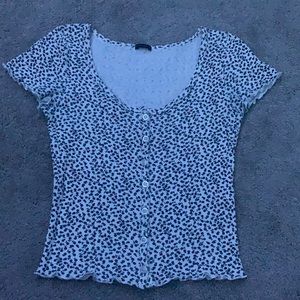 brandy melville floral print top🤍